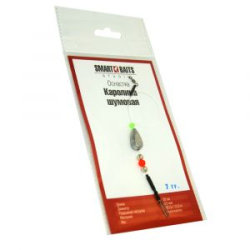Оснастка Smart Baits "Каролина-Шумовая", вес груза 7 гр, разр нагр 12,6 кг, 20 см
