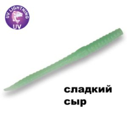 Силиконовая приманка Crazy Fish MF Classic Worm 2.8" 67-70-90-9-EF сладкий сыр цв. blue glowing (голубой светящийся)