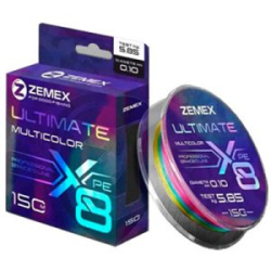 Плетёный шнур Zemex Ultimate X8 150m, d 0.20 mm, multicolor