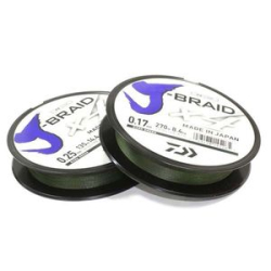 Леска плетеная Daiwa J-Braid X4 270m 0,17мм (зеленая)