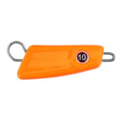 Мормыш Груз крашеный разборная чебурашка "ПРОХОДИМЕЦ" 10 гр., цвет 03-оранжевый флуо