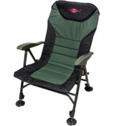 Кресло карповое Mifine 55050, с подлокотниками, регулируемой спинкой, телескопические ножки 40*53*50 см