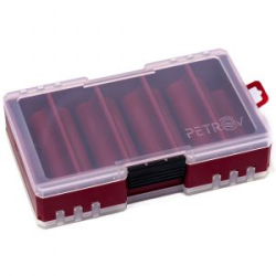 Коробка рыболовная Fishka Petrov "Воблер" двусторонняя малая (вишневая)