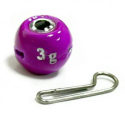 Мормыш Груз крашеный разборная чебурашка "ШАР" 3 гр., цвет 06-фиолетовый GCR(B)C-03-06 10 шт