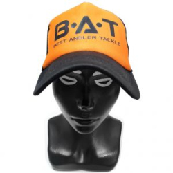 Кепка BAT оранжевая, черная сетка, графика BAT