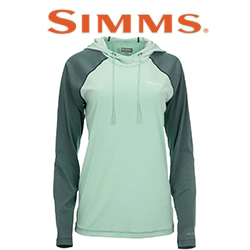 Simms Women's Bugstopper SolarFlex Hoody, Opal Heather