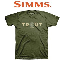 Simms Reel Trout T-Shirt Military