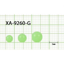Бусина пластиковая Fish Season, диам. 5 мм., зелёная со светонакопителем (упак. 20 шт.)