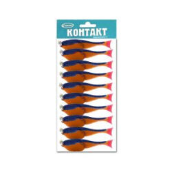 Поролоновая рыбка Контакт (двойник) 8 см. оранжево-синяя1