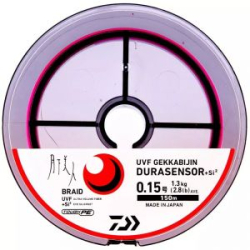 Плетёный шнур Daiwa UVF Gekkabijin Dura Sensor +Si² x4 [Sakura Pink] 150m #0.3 (4.8lb)