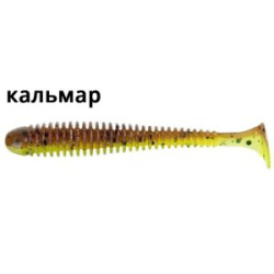 Силиконовая приманка Crazy Fish Vibro Worm 2.5'' 81-65-4d-6 кальмар цв. chart swamp (шартрес болото)