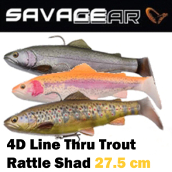 Savage Gear 4D Line Thru Trout Rattle Shad 27.5