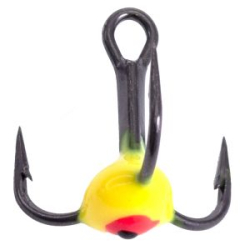 Крючок-тройник для приманок Lucky John 02SET с каплей цвет. 5шт. набор