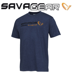 Savage Gear Signature Logo T-Shirt Blue Melange