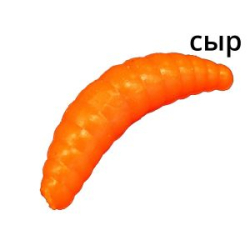 Мягкая приманка Trout Zone Maggot 1,3" (12 шт) оранжевый  сыр