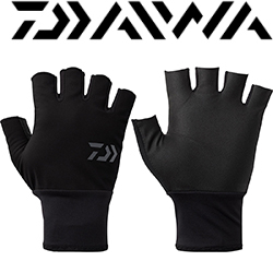 Daiwa DG-8125W Windproof Beltless Gloves 5 Cuts [Black]