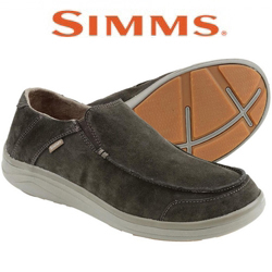 Simms Westshore Leather Slip On Shoe, Dark Olive