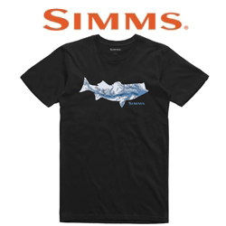 Simms Striper Bay Fill T-Shirt, Black