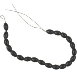 Стопоры Mikado чёрные ( резина, 20шт. на леске ) (Арт.AMR7045-M)