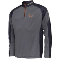 Футболка Savage Gear Tournament Shirt 1/2 Zip Sedona Grey р.M, арт.73678