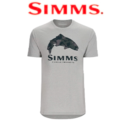 Simms Trout Regiment Camo Fill T-Shirt, Cinder Heather