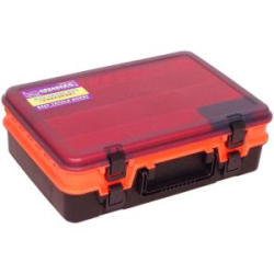 Чемодан Kosadaka TB-S46-R, 39*27*12см для приманок и снастей, двухъярусный, регулируемый, красный