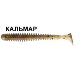 Силиконовая приманка Crazy Fish Vibro Worm 3" 11-75-3d-6 кальмар цв. swamp pearl (болотная жемчужина)