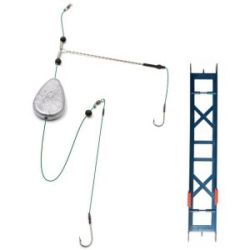 Оснастка фидерная Яман «Донка №2», груз ложка скольз. 60 г, отвод 12 см, плетеный шнур 0,25 мм