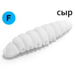 Силиконовая приманка Trout Zone Larva 1,3" Floating сыр цвет Белый