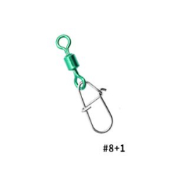 Карабин Hearty Rise Water-Drop Power Duolock Sap Color Swivel №8+1 с вертлюгом CSDS-21