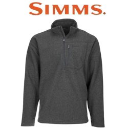 Simms Rivershed Sweater Quarter Zip '20, Carbon