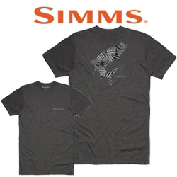 Simms Palm Tarpon Fill T-Shirt, Charcoal Heather