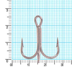Крючок тройник Kaida CRANE Treble HookTeflonTreated H331 #2 24шт