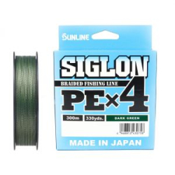 Плетёный шнур Sunline Siglon PEx4 Dark Green 300m #1/16LB