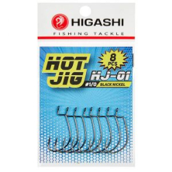 Офсетные крючки Higashi Hot Jig HJ-01 Black nickel #1/0