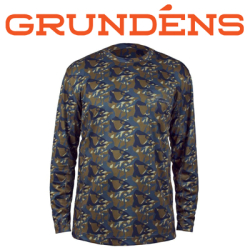 Grundens Fish Head Long Sleeve Shirt Butternut Camo