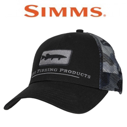 Simms Musky Icon Trucker, Woodland Camo Storm