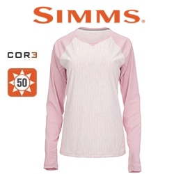 Simms Women's Solarflex Crewneck, Lily Pad Cloud Pink