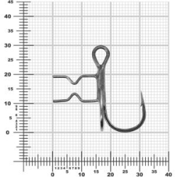 Тройник Vido Craft ST-36H "T-Treble Hooks", №1, блистер 3 шт/уп.