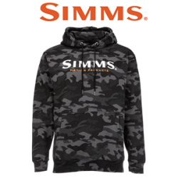 Simms Logo Hoody, Woodland Camo Carbon