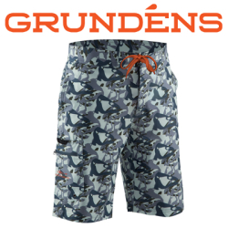 Grundens Fish Head Board Short Monument Camo