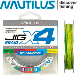 Nautilus X4 Jig Braid Multicolour 150м