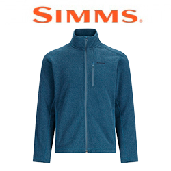 Simms Rivershed Full Zip Fleece Jacket, Neptune Heather