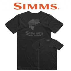 Simms Bass Hex Flo Camo T-Shirt Black