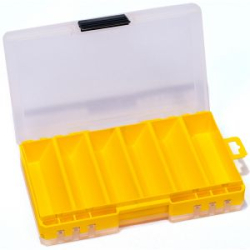 Коробка рыболовная Fishka Petrov "Балансир" двусторонняя малая (желтая)