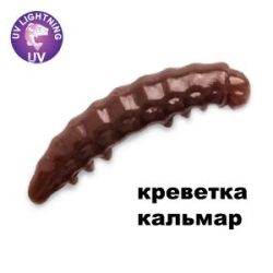 Силиконовая приманка Crazy Fish MF H-Worm 1.65" 64-42-100-7-EF креветка+кальмар цв. 100