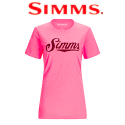 Simms Women's Crew Logo T-Shirt, Watermelon Heather