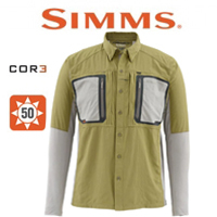 Simms Taimen TriComp LS Shirt, Army Green