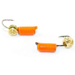 Мормышка Ручейник №2 (бмо)+ зефир золото(0,65)