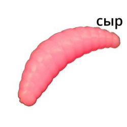 Мягкая приманка Trout Zone Maggot 1,6" (10 шт) розовый сыр